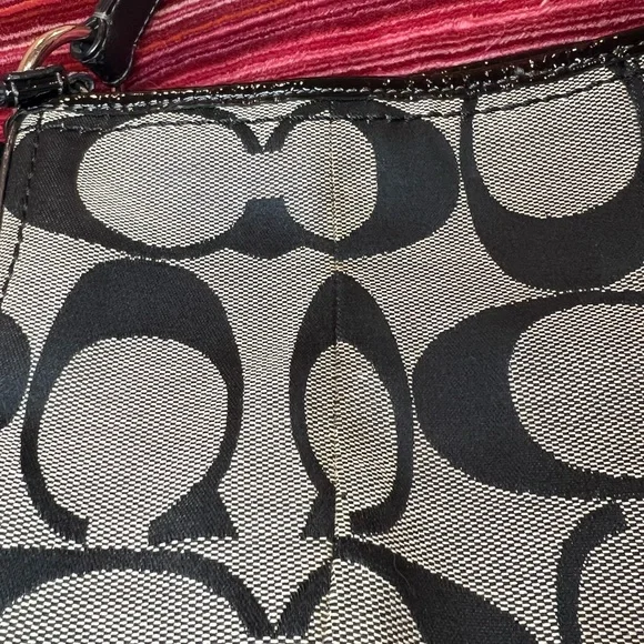 COACH Black Jacguard Signature Soho Boho Shoulder Bag 🖤 - Picture 6 of 11